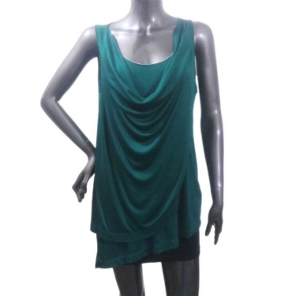 WHBM Asymetrical Layered Sleeveless Blouse
